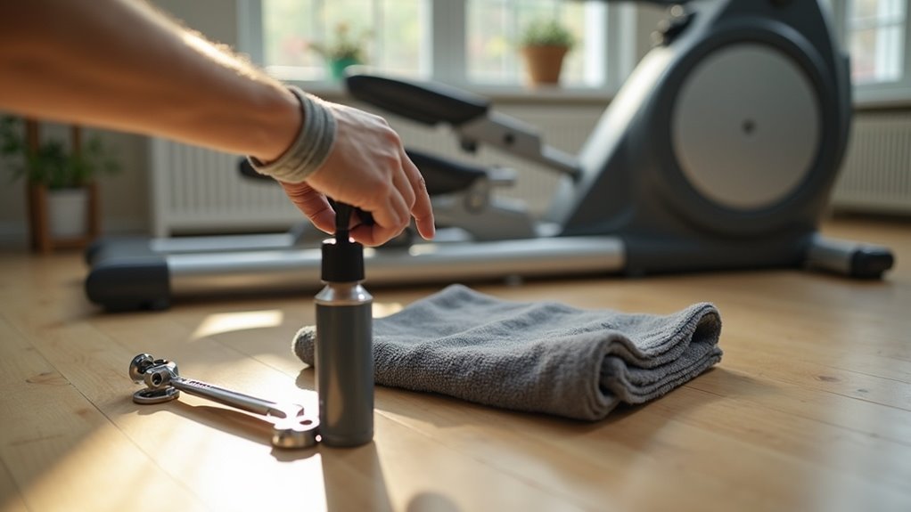 eliminate elliptical machine squeak