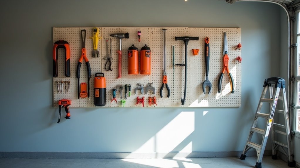 mounting pegboards for storage
