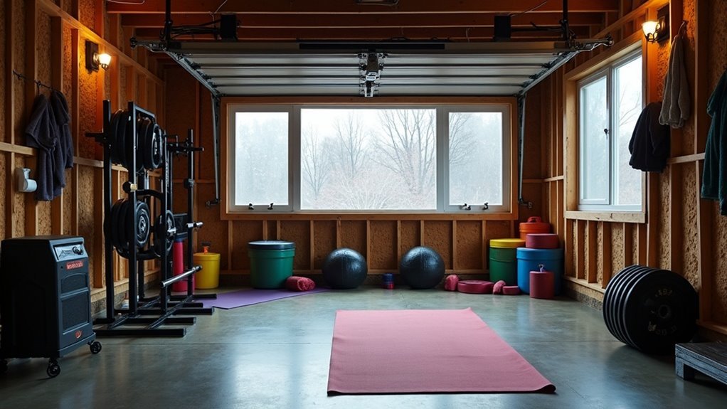 prepare garage gym for winter