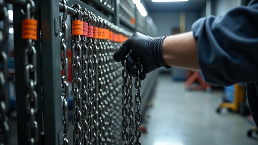 securely attach chains properly