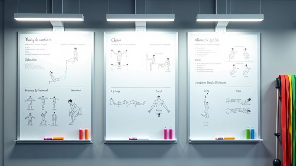 workout whiteboard organization tips